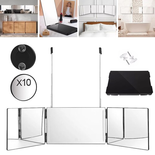 Tri fold makeup mirror with - makeup,