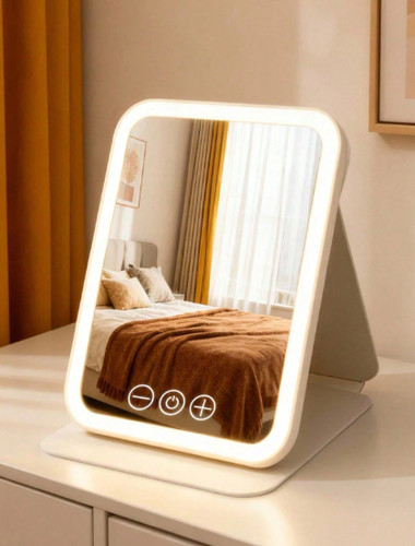 Led makeup mirror foldable - led,
