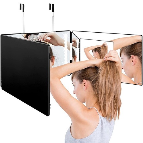 Way mirror tri fold led - mirror, w/