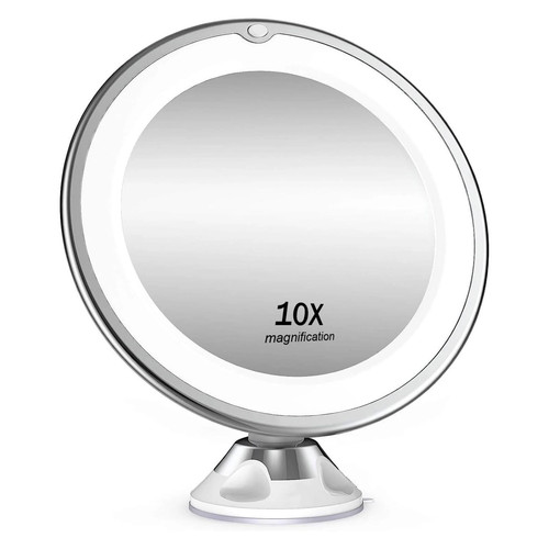 10x magnifying mirror - 10x, led