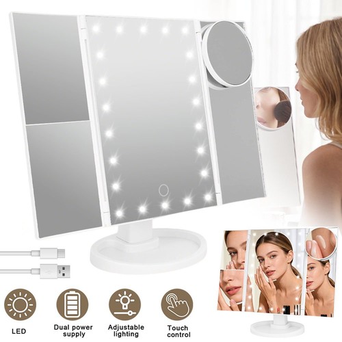 Makeup mirror with - with, light