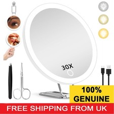 30X Magnifying Mirror With LED