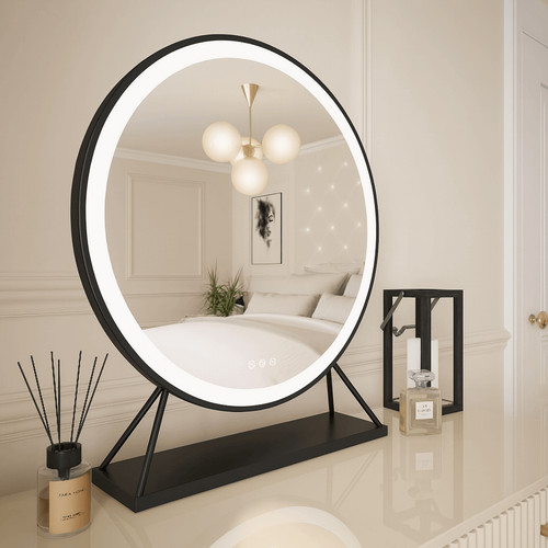 Round hollywood mirror with - hollywood,